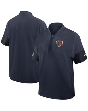 Nike Chicago Bears Sideline Short Sleeve Quarter-Zip Performance Coach Jacket - Blue
