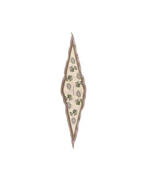 Lost Pattern Daisy Silk Diamond Neckerchief - Metallic
