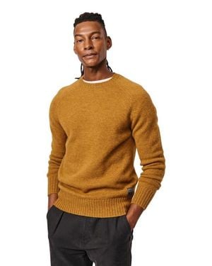 aubi Prestwick Shetland Crew Neck Sweater - Metallic