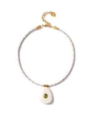 Chan Luu Braided Leather Pendant Necklace - Metallic