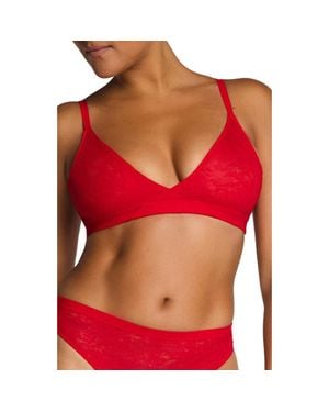 Spanx Spanxsupersmooth Day To Date Night Lace Bralette - Red