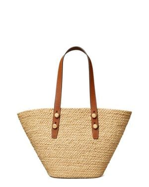 Tory Burch Small Romy Basket Tote - Natural