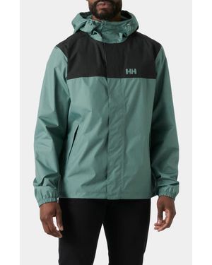 Helly Hansen Vancouver Waterproof Hooded Rain Jacket - Green