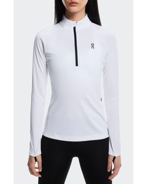 On Shoes Climate Quarter Zip Running Top - White