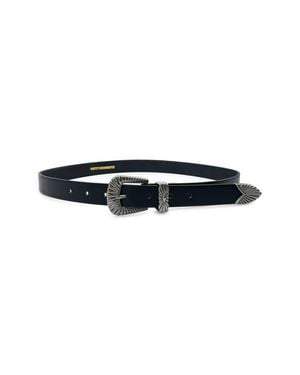 petit moments Nash Faux Leather Belt - Black