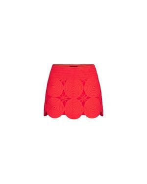 Simon Miller Crochet Beep Beep Mini Skirt - Red