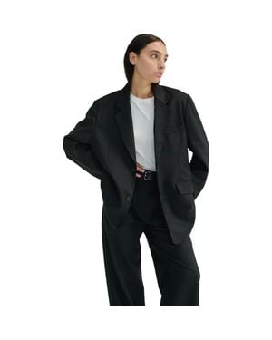 ALMINA CONCEPT Oversized Double Button Blazer - Black