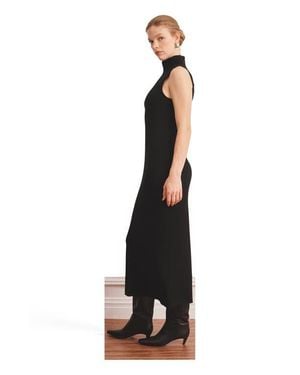 NAADAM Super Fine Cashmere Sleeveless Turtleneck Dress - Natural