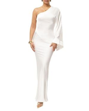 JLUXLABEL Femme Asymmetric Maxi Dress - White