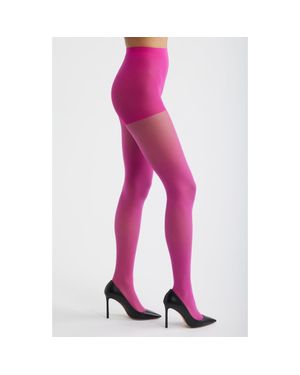 Hue Sheer Control Top Tights - Pink