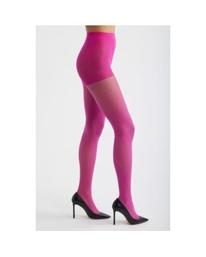 Hue Sheer Control Top Tights - Pink