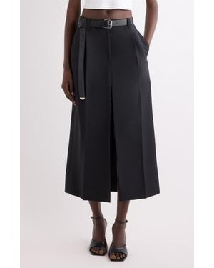 Givenchy Slit Wool & Mohair Pencil Skirt - Black