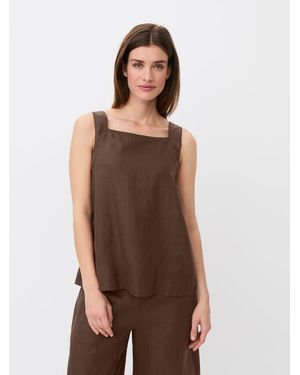 Masai Madisa Linen Square Neck Top - Brown