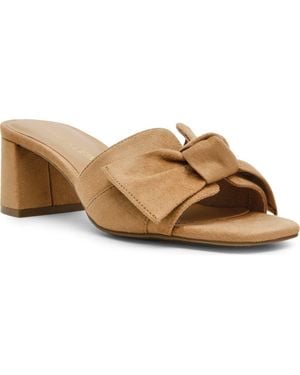Anne Klein Kizmet Bow Slide Sandal - Brown