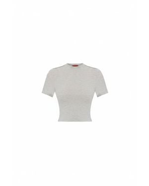 Pcfg Cotton Slim Fit Crop Tee - White