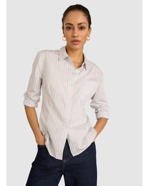 Baukjen Nicola Cotton Stripe Shirt - White