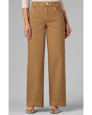 Wit & Wisdom Sam High Waist Wide Leg Jeans - Natural