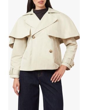 Habitual Cropped Trench Jacket - Natural