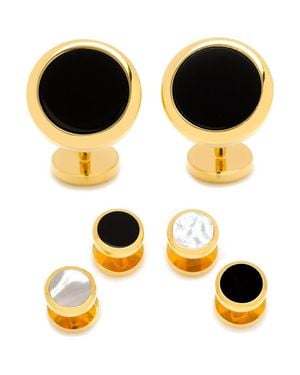 Cufflinks Inc. Ox And Bull Trading Co. Semi-Precious Cuff Links & Shirt Studs Set - Yellow