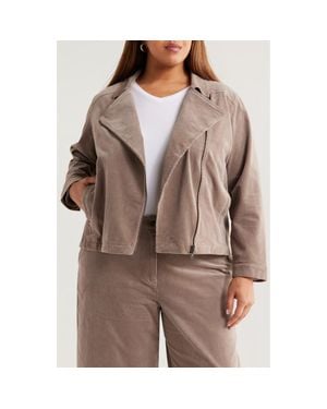 Eileen Fisher Stretch Cotton Corduroy Jacket - Brown