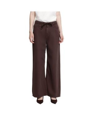 Ichi Hezano Wide Leg Jeans - Brown