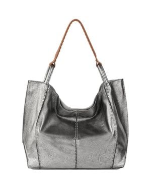 The Sak Los Feliz Large Tote Leather Bag - Gray