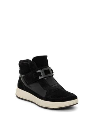 Ara Ravenna Mixed Media High Top Sneaker - Black