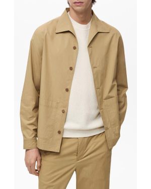 Mango Cotton Overshirt With Pockets - Natural