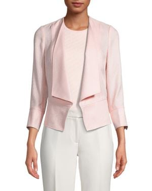Anne Klein Textured Drape Front Jacket