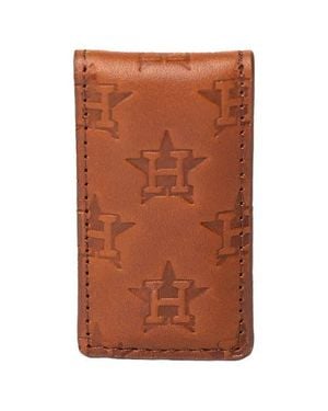 Lusso Houston Astros Sammy Magnetic Money Clip - Brown