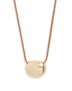 Nordstrom Polished Orb Cord Necklace - Metallic