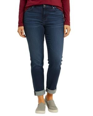 Slink Jeans Mid Rise Boyfriend Jeans - Blue
