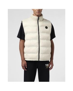 Philipp Plein Lightweight Padded Vest Scratch - Natural