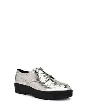 Nine West Resttin Wingtip Platform Derby - White