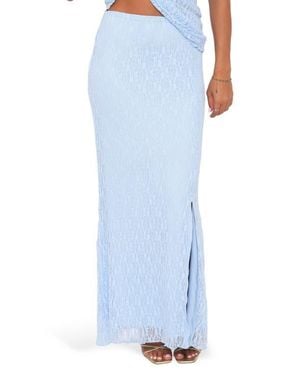 Petal & Pup Faeriel Lace Knit Maxi Skirt - Blue