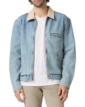 PAIGE Laughlin Denim Zip-Up Jacket - Blue