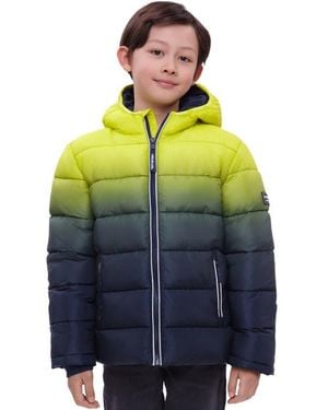 Rokka&Rolla Kids' Heavyweight Fleece Lined Puffer Jacket - Yellow