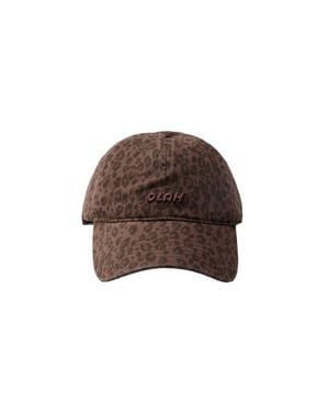 OLAH Leopard Print Baseball Cap - Brown