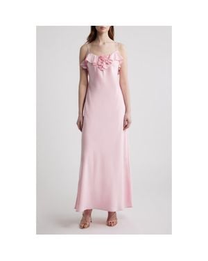 Wayf Ianthe Ruffle Gown - Pink