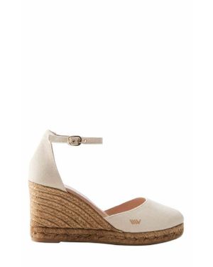 VISCATA Estartit Canvas Espadrille Wedges - Natural