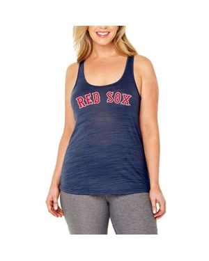 Soft As A Grape Boston Sox Plus Size Swing For The Fences Racerback Tank Top - Blue