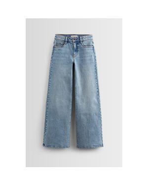 Treasure & Bond Kids' Stretch Denim Wide Leg Jeans - Blue
