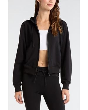 Zella Weekend French Terry Full Zip Hoodie - Black
