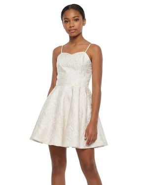 Un Deux Trois Fit And Flare Party Dress - White
