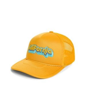 Local Beach California Patch Trucker Hat - Yellow