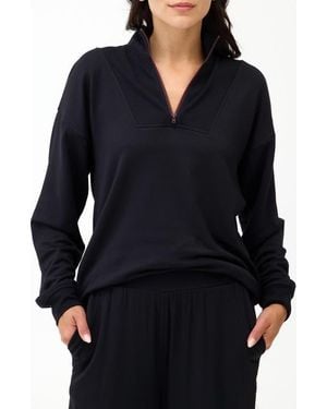 Threads For Thought Nyla Fleece Half Zip Pullover - Black