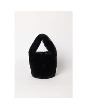 Hat Attack Faux Fur Mini Bag - Black