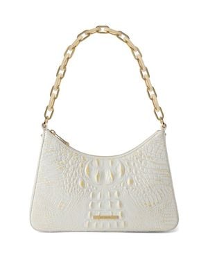 Brahmin Mod Esme Croc Embossed Shoulder Bag - Gray