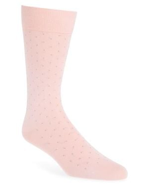 Pantherella Gadsbury Fil Coupé Dot Dress Socks - Pink