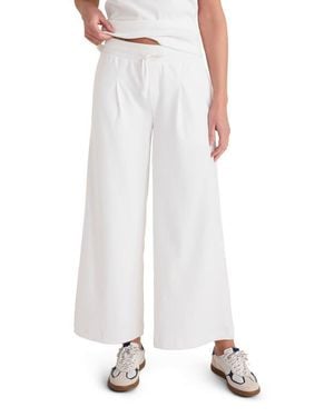 Haven Well Within Organic Cotton Interlock Pleated Pants - Natural